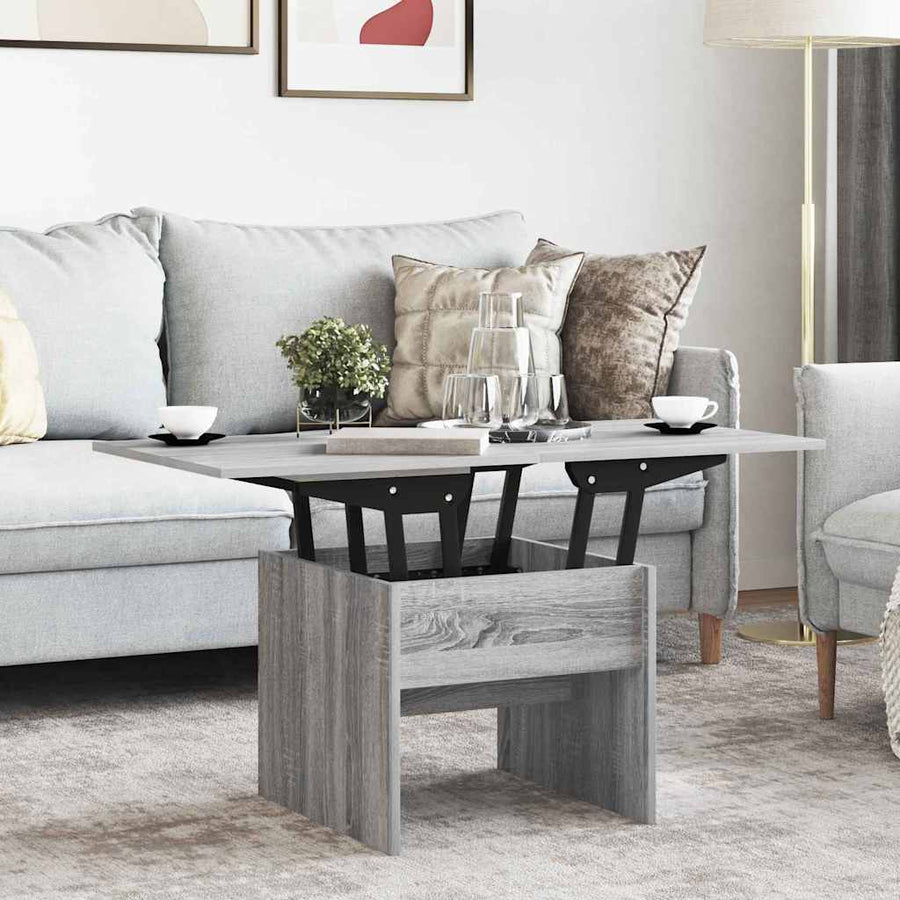 Salontafel Grijs Sonoma 55 x 54,5 x 45 cm Bewerkt hout