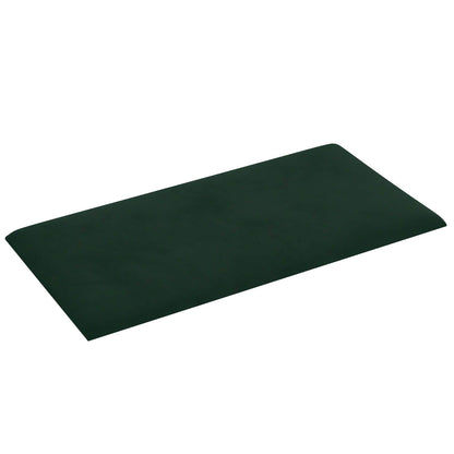 Wandhoofdbord 12 pcs Donkergroen 30 x 15 cm Fluweel