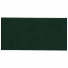 Wandhoofdbord 12 pcs Donkergroen 30 x 15 cm Fluweel