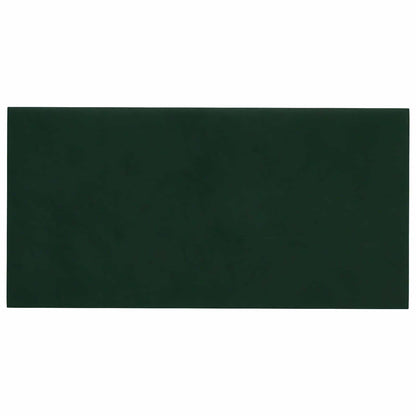 Wandhoofdbord 12 pcs Donkergroen 30 x 15 cm Fluweel