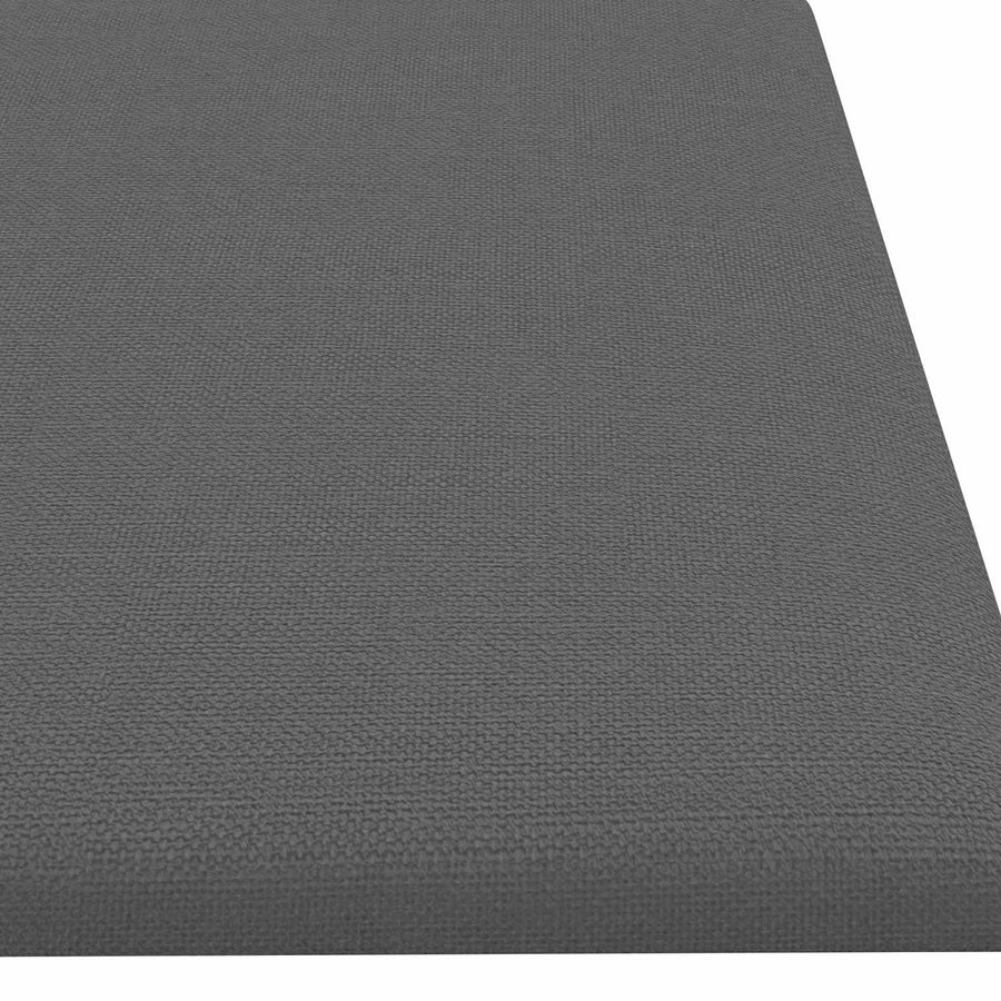 Wandhoofdbord 12 pcs Lichtgrijs 60 x 15 cm Stof