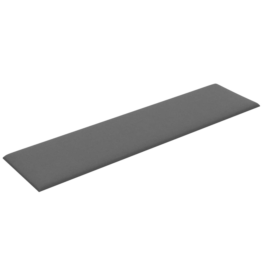 Wandhoofdbord 12 pcs Lichtgrijs 60 x 15 cm Stof