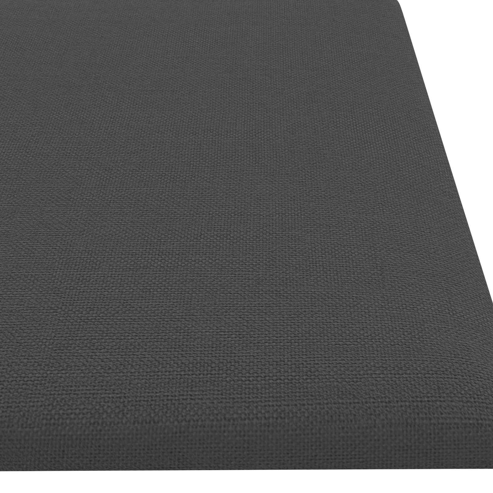 Wandhoofdbord 12 pcs Donkergrijs 60 x 15 cm Stof