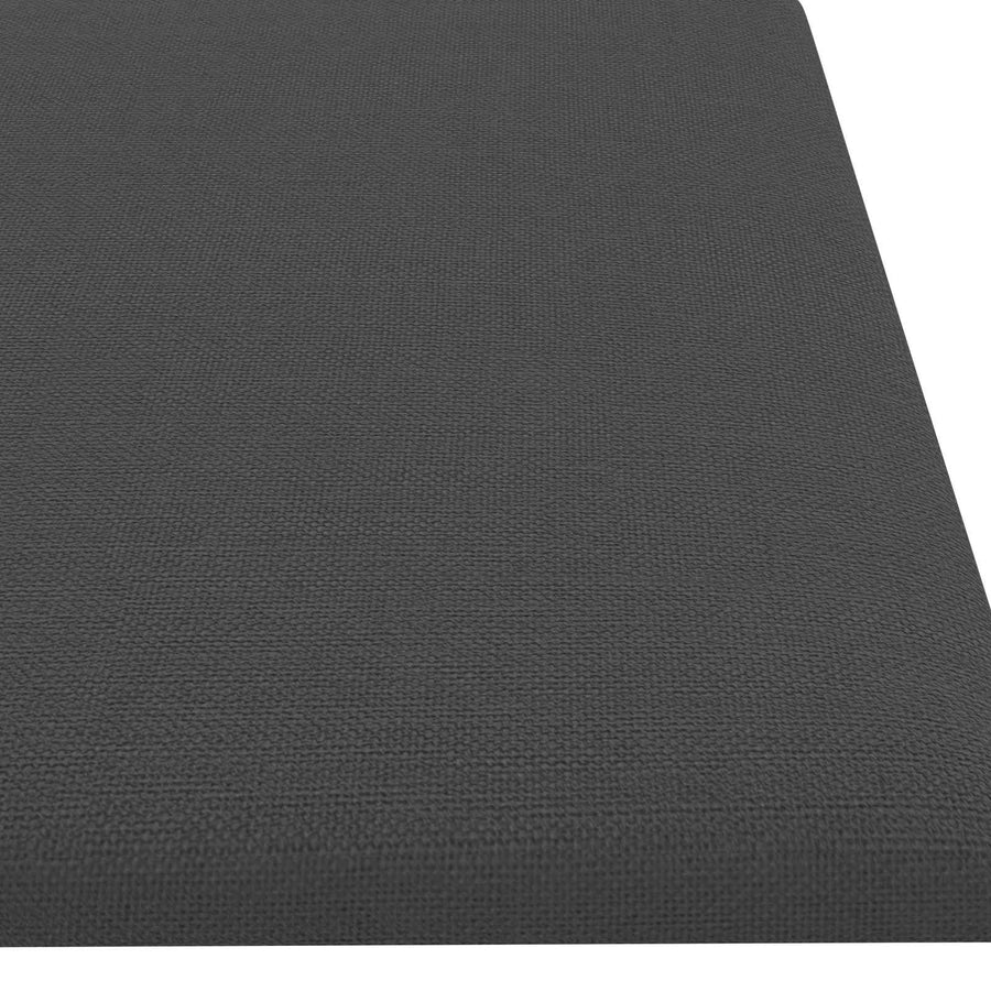 Wandhoofdbord 12 pcs Donkergrijs 60 x 15 cm Stof