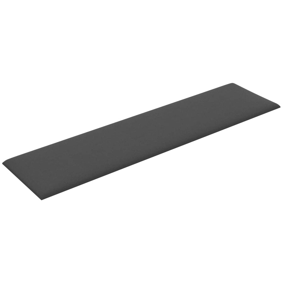 Wandhoofdbord 12 pcs Donkergrijs 60 x 15 cm Stof