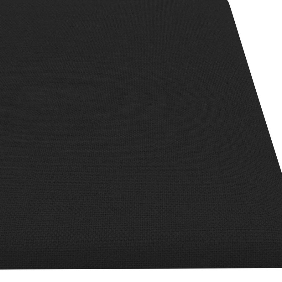 Wandhoofdbord 12 pcs Zwart 60 x 15 cm Stof