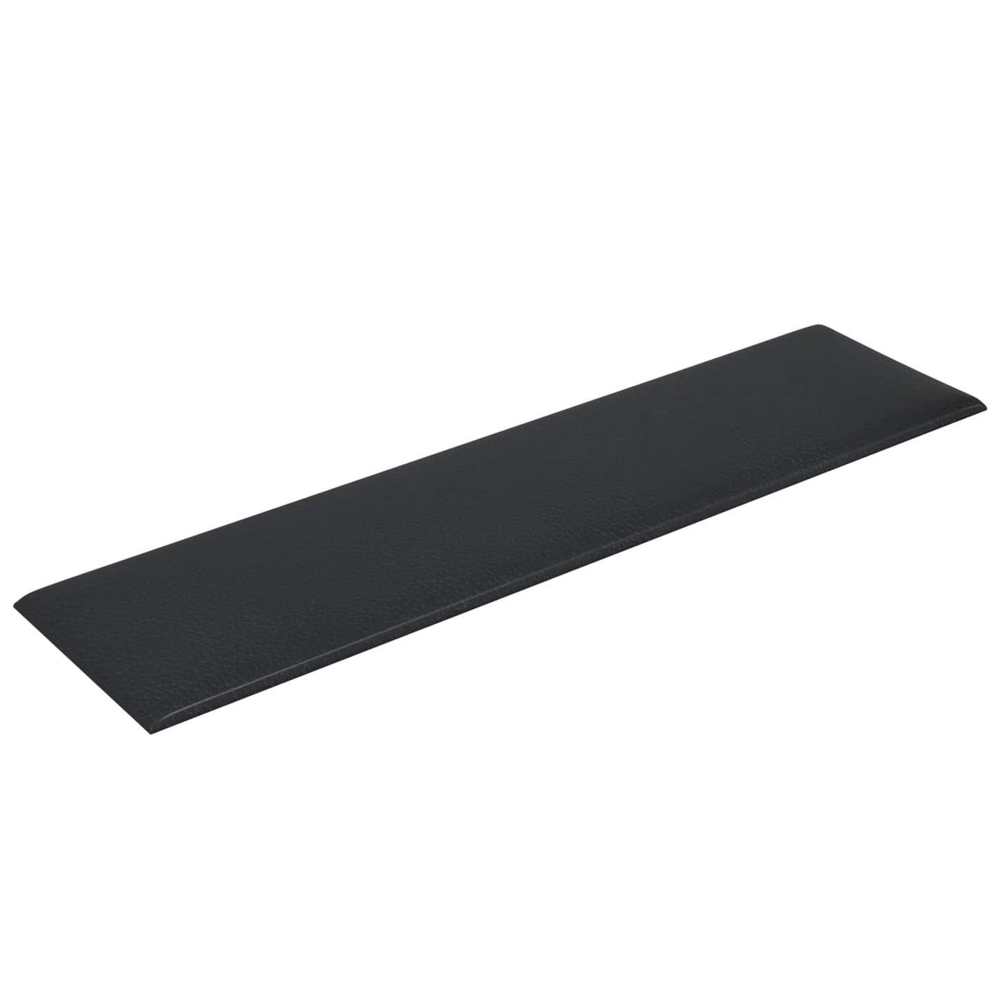 Wandhoofdbord 12 pcs Zwart 60 x 15 cm Stof
