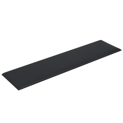 Wandhoofdbord 12 pcs Zwart 60 x 15 cm Stof