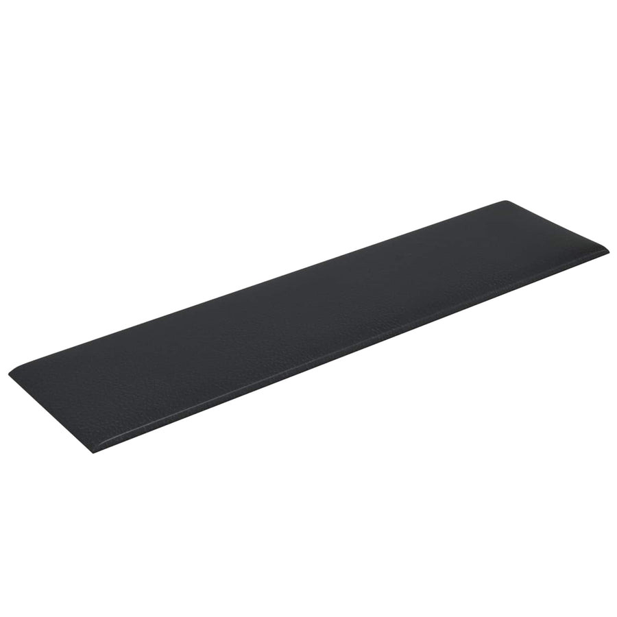 Wandhoofdbord 12 pcs Zwart 60 x 15 cm Stof
