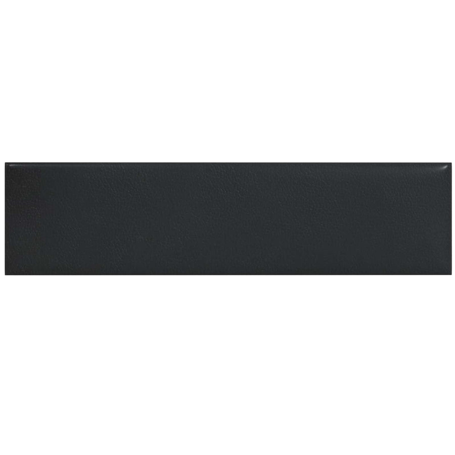 Wandhoofdbord 12 pcs Zwart 60 x 15 cm Stof