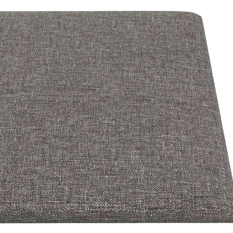 Wandhoofdbord 12 pcs Lichtgrijs 90 x 15 cm Stof