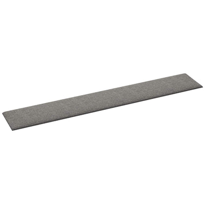 Wandhoofdbord 12 pcs Lichtgrijs 90 x 15 cm Stof