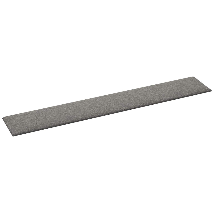 Wandhoofdbord 12 pcs Lichtgrijs 90 x 15 cm Stof
