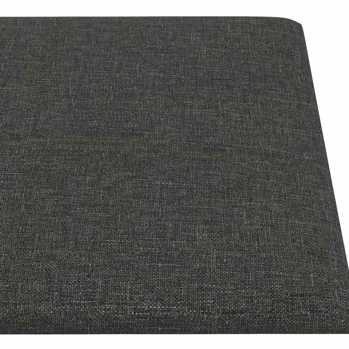Wandhoofdbord 12 pcs Donkergrijs 90 x 15 cm Stof
