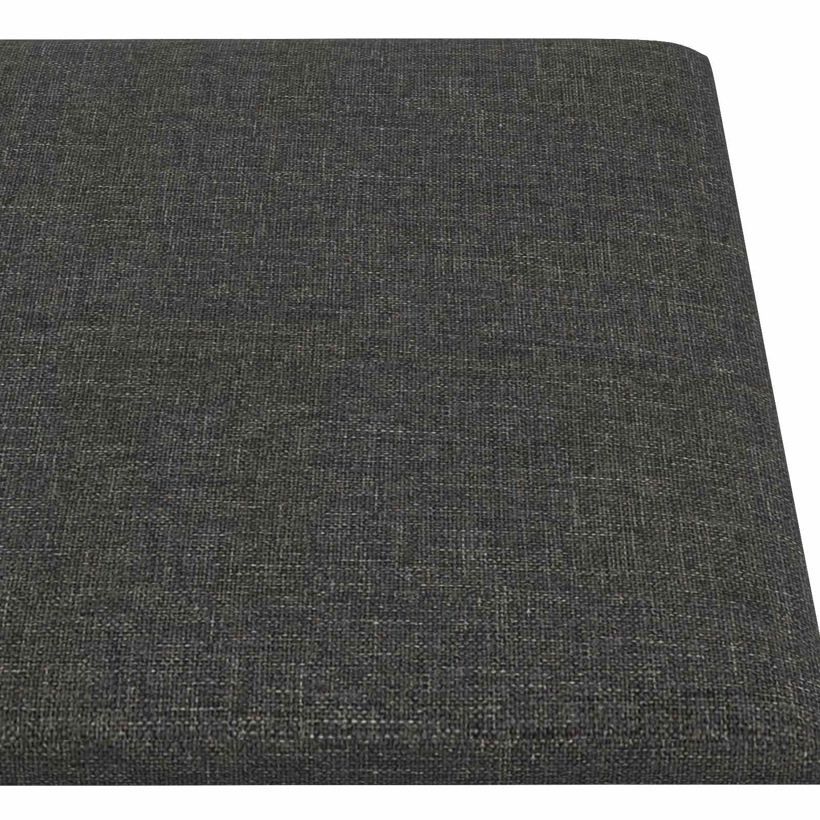 Wandhoofdbord 12 pcs Donkergrijs 90 x 15 cm Stof