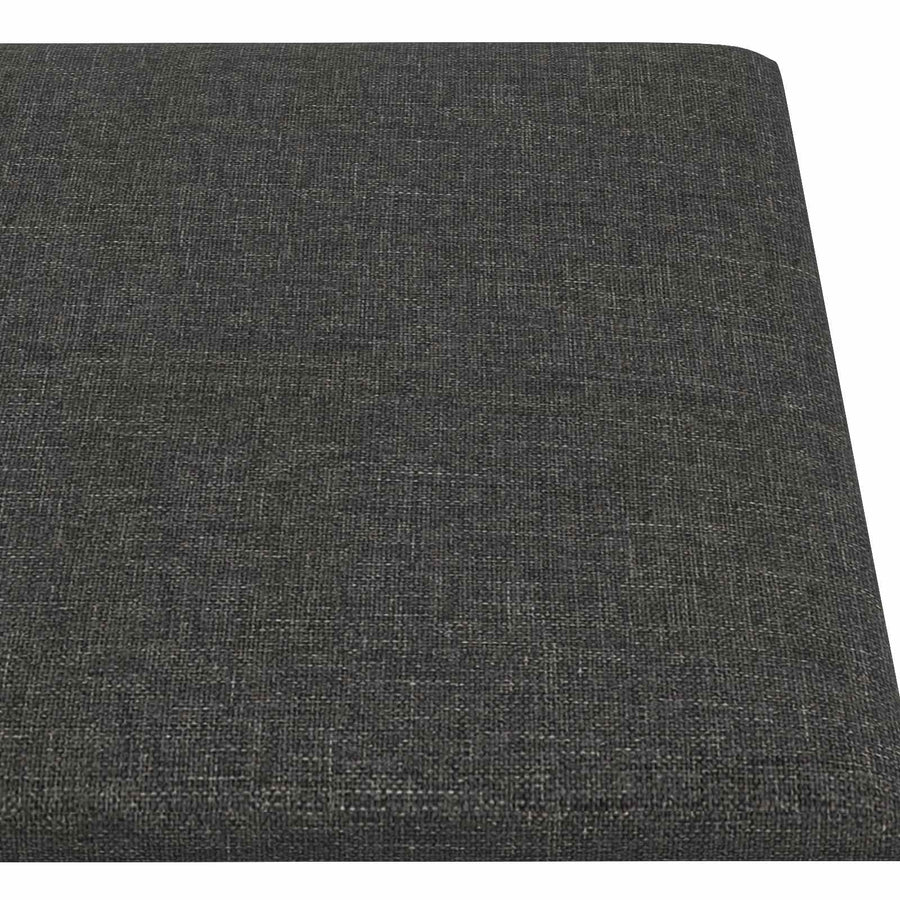 Wandhoofdbord 12 pcs Donkergrijs 90 x 15 cm Stof