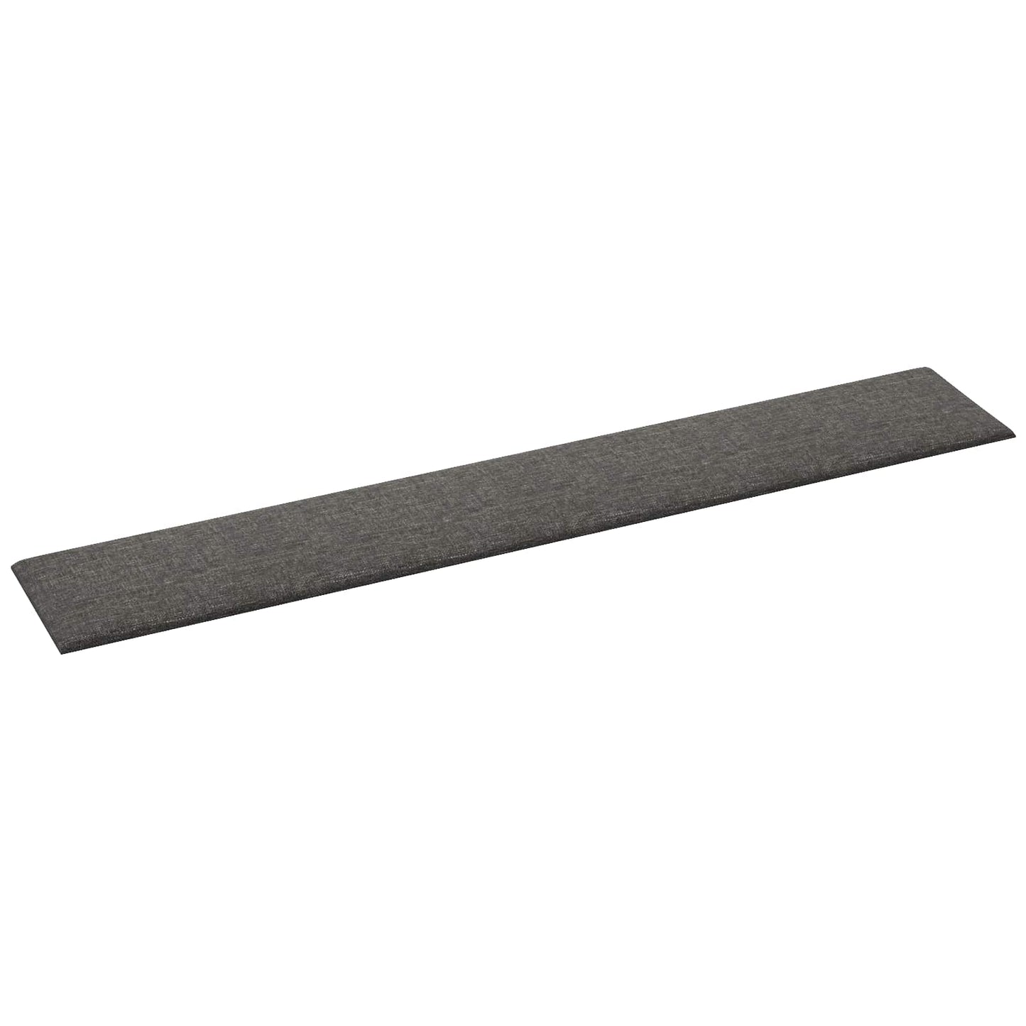 Wandhoofdbord 12 pcs Donkergrijs 90 x 15 cm Stof