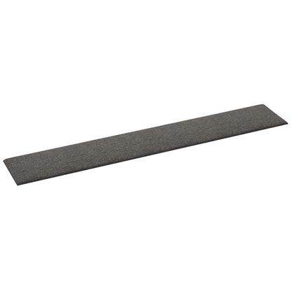 Wandhoofdbord 12 pcs Donkergrijs 90 x 15 cm Stof