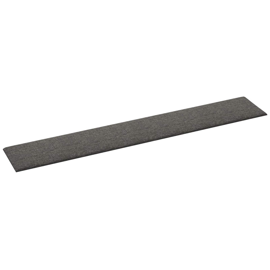 Wandhoofdbord 12 pcs Donkergrijs 90 x 15 cm Stof