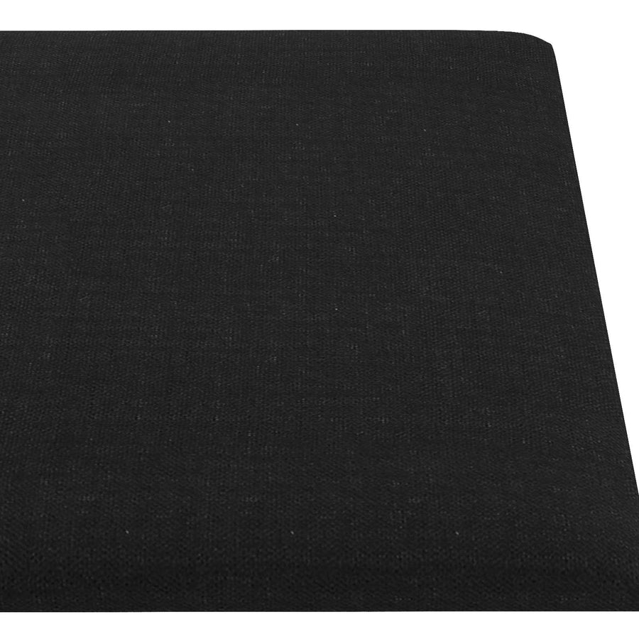 Wandhoofdbord 12 pcs Zwart 90 x 15 cm Stof
