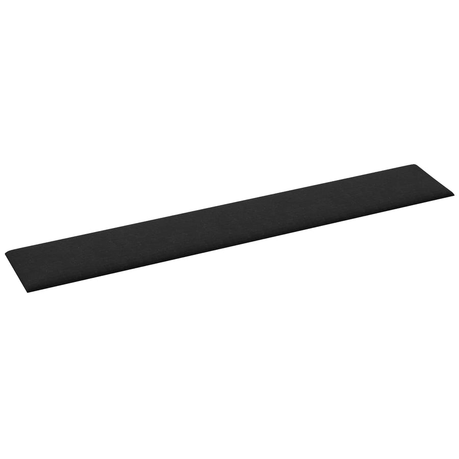 Wandhoofdbord 12 pcs Zwart 90 x 15 cm Stof