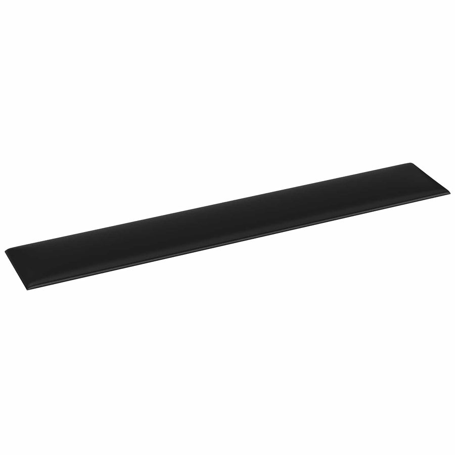 Wandhoofdbord 12 pcs Zwart 90 x 15 cm Stof