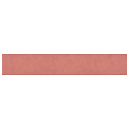Wandhoofdbord 12 pcs Roze 90 x 15 cm Fluweel
