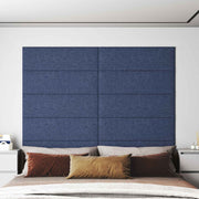 Hoofdbord 12 stuks blauw 90x30 cm stof