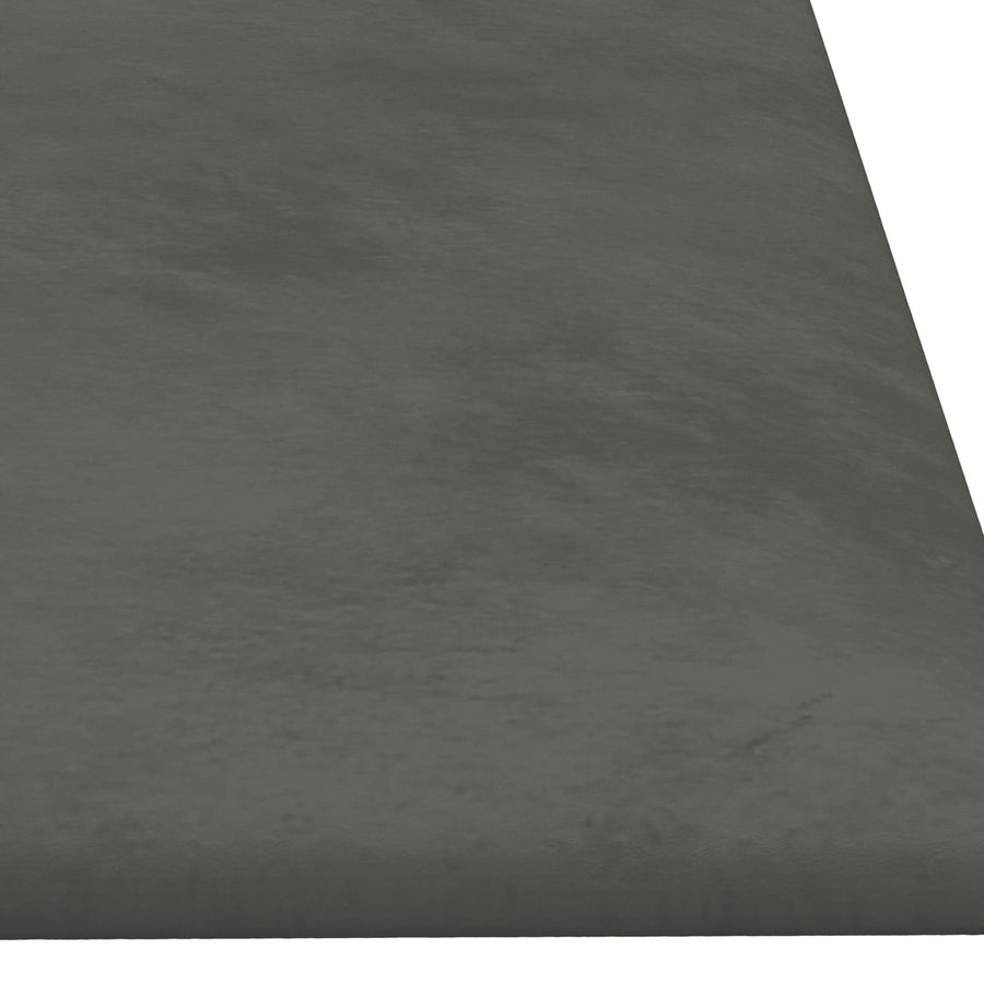 Wandhoofdbord 12 pcs Donkergrijs 90 x 30 cm Fluweel