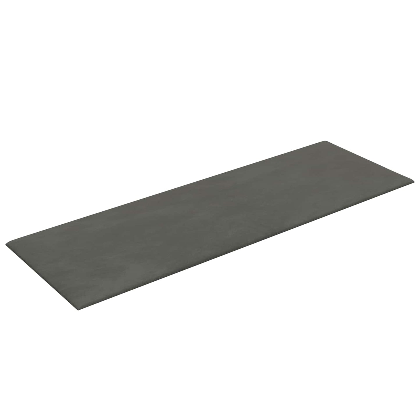 Wandhoofdbord 12 pcs Donkergrijs 90 x 30 cm Fluweel