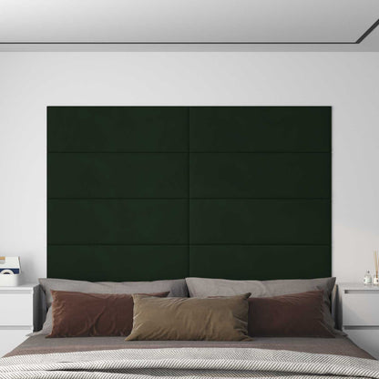 Wandhoofdbord 12 st Donkergroen Fluweel