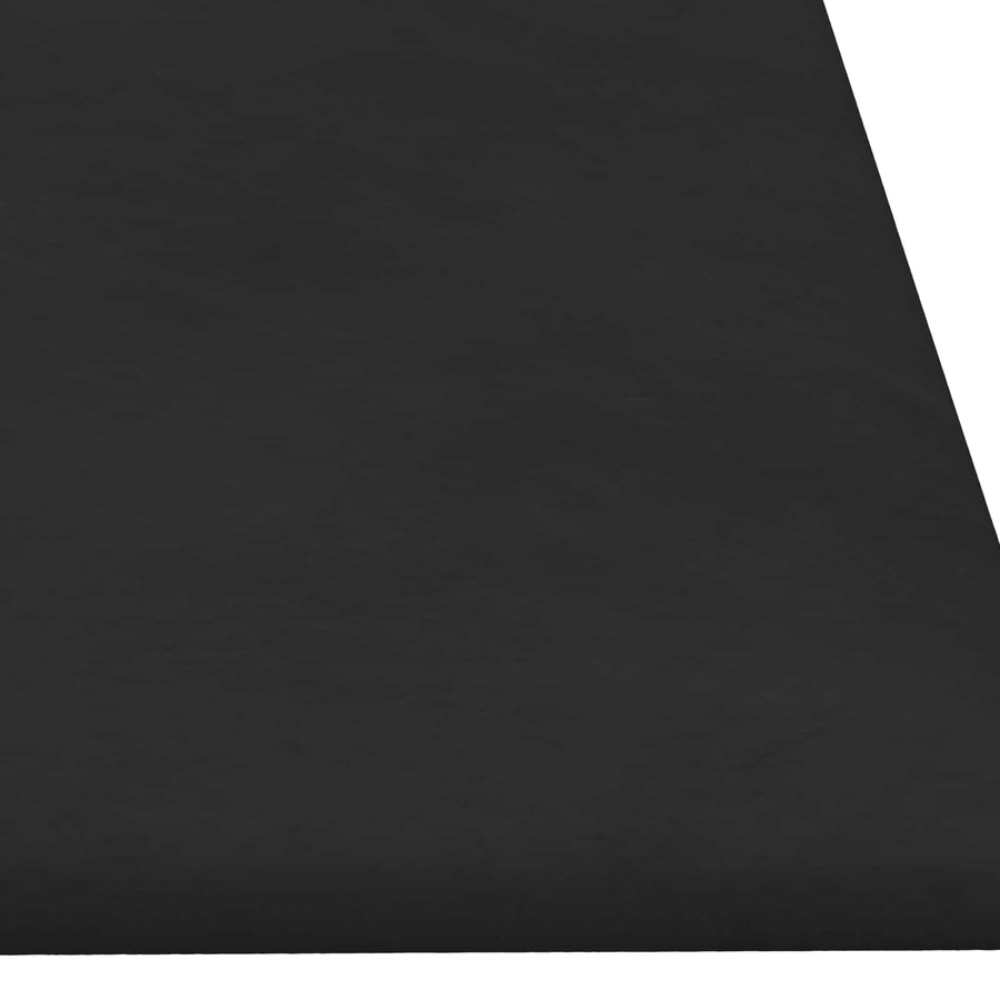Wandhoofdbord 12 pcs Zwart 90 x 30 cm Fluweel