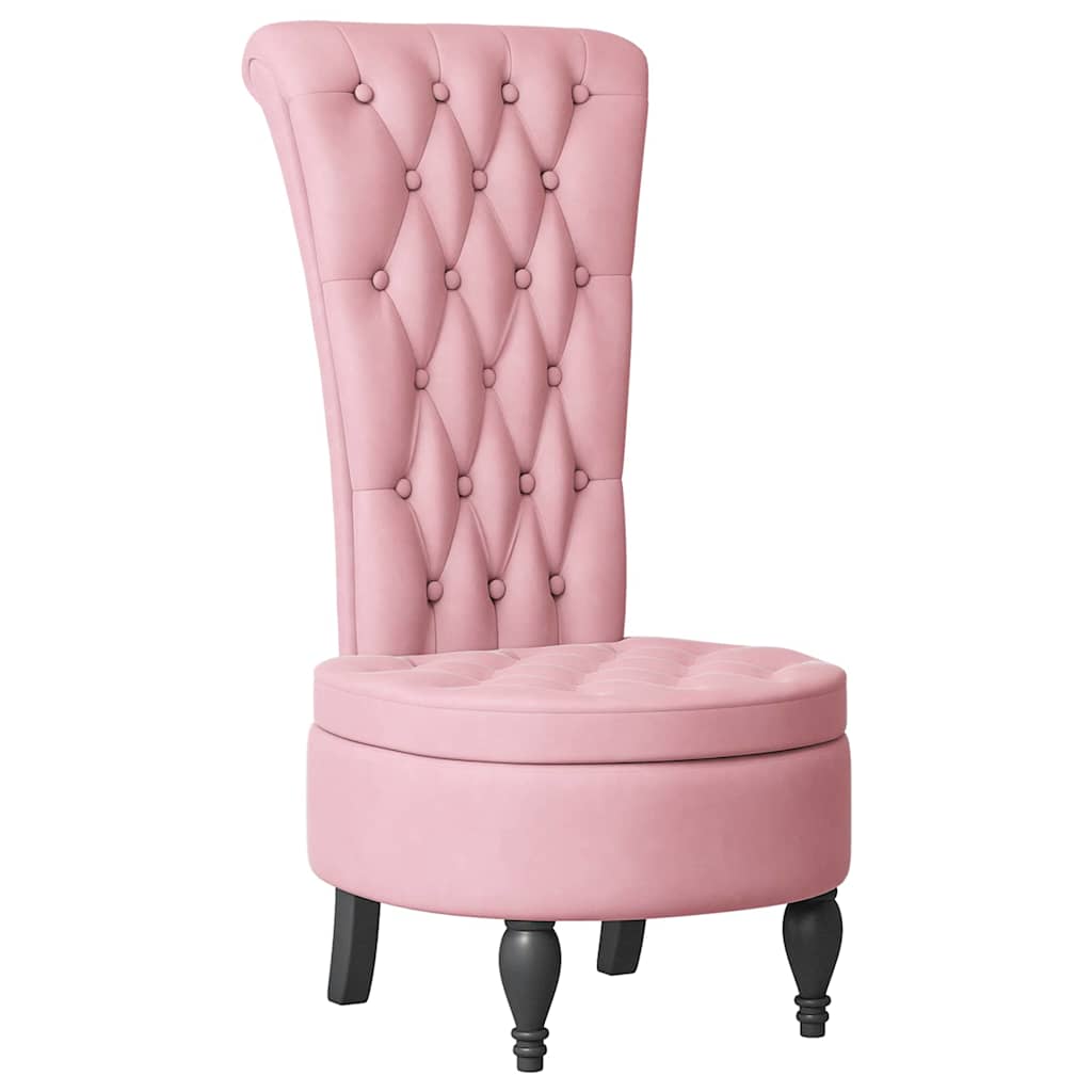 HoogRugStoel Roze 56,5 x 70 x 110 cm Fluweel