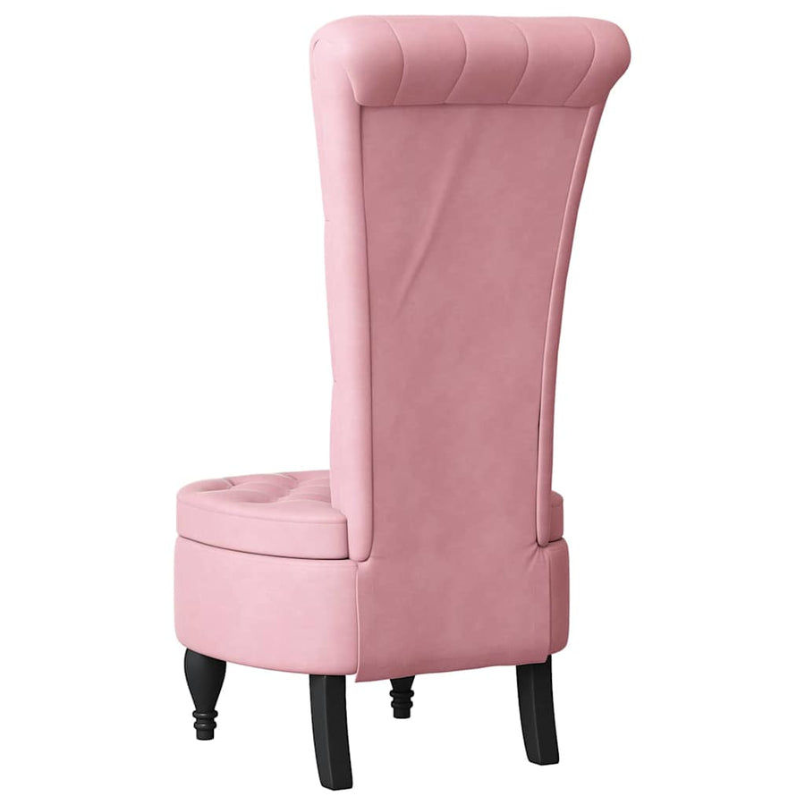HoogRugStoel Roze 56,5 x 70 x 110 cm Fluweel