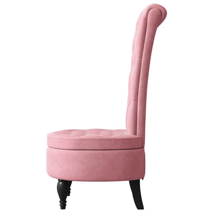 HoogRugStoel Roze 56,5 x 70 x 110 cm Fluweel