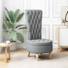 Fauteuil slipperstoel lichtgrijs 56,5x70x110 cm stof