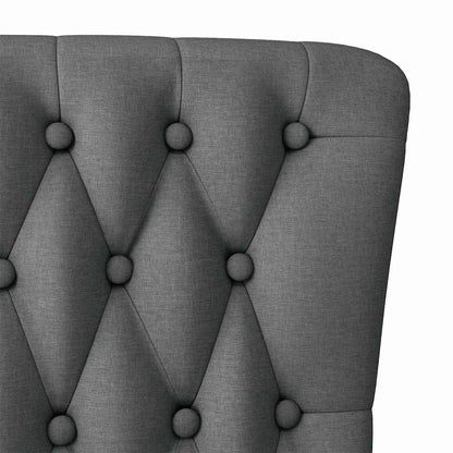 Slipper Stoel Donkergrijs 56,5 x 70 x 110 cm Stof