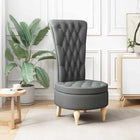 Slipperstoel donkergrijs 56,5x70x110 cm stof