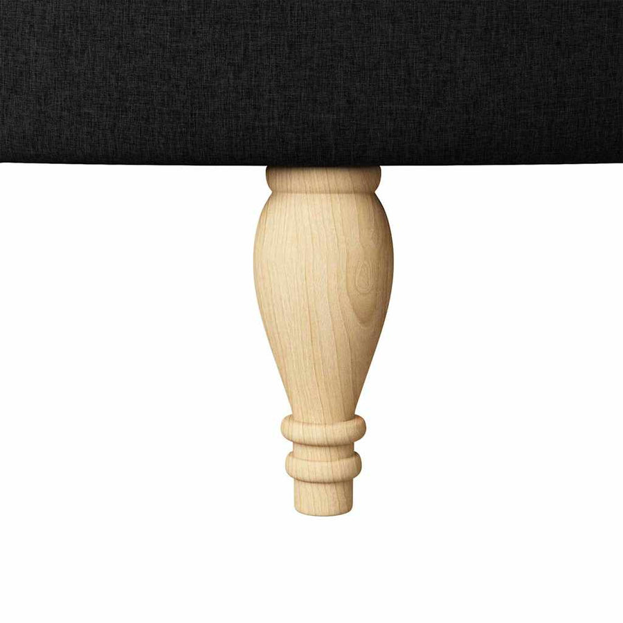Slipper Stoel Zwart 56,5 x 70 x 110 cm Stof