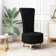 Slipperstoel zwart 56,5x70x110 cm stof