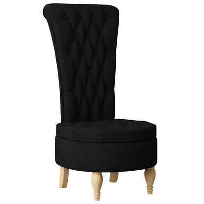 Slipper Stoel Zwart 56,5 x 70 x 110 cm Stof