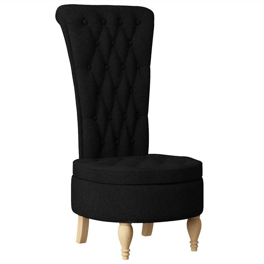 Slipper Stoel Zwart 56,5 x 70 x 110 cm Stof
