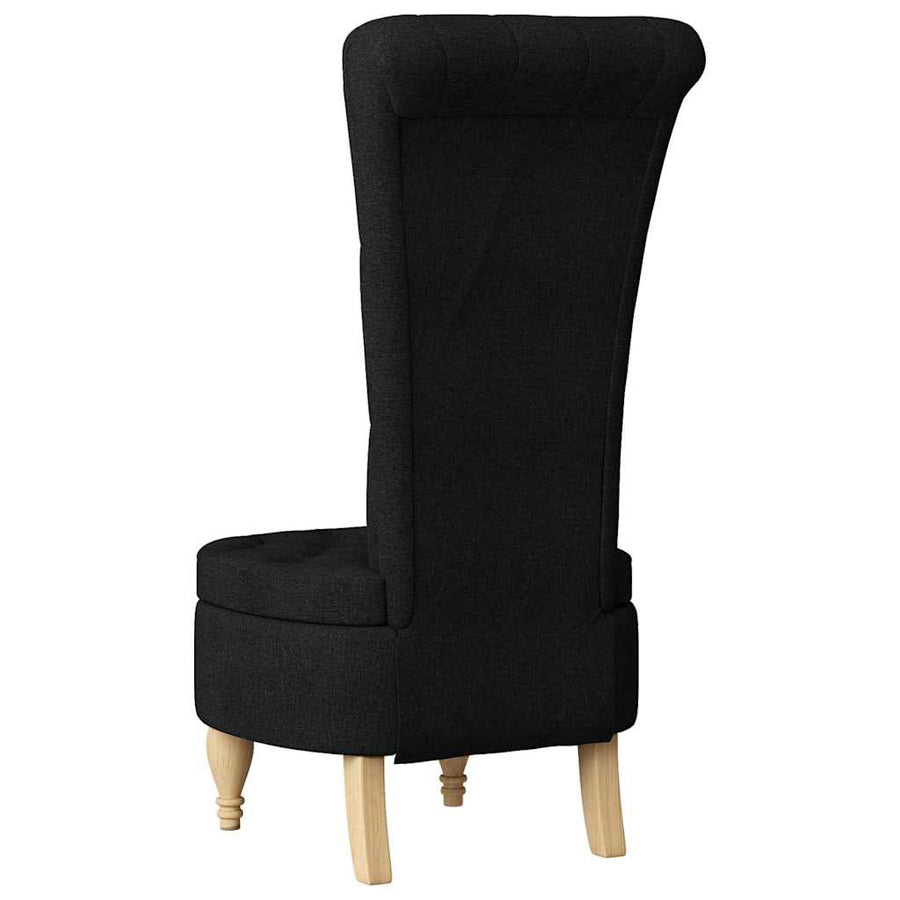 Slipper Stoel Zwart 56,5 x 70 x 110 cm Stof