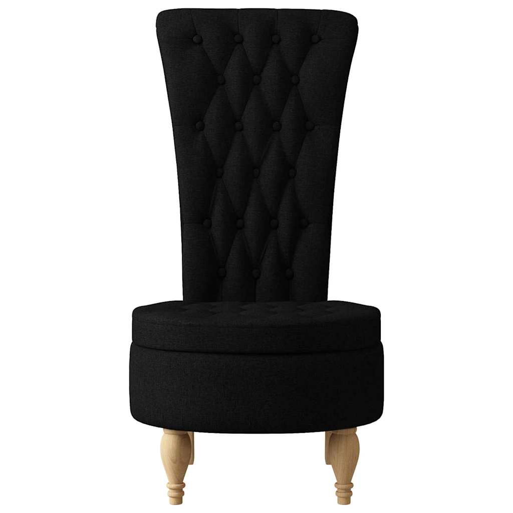 Slipper Stoel Zwart 56,5 x 70 x 110 cm Stof