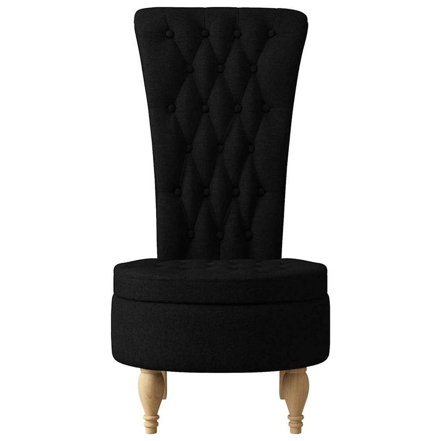 Slipper Stoel Zwart 56,5 x 70 x 110 cm Stof
