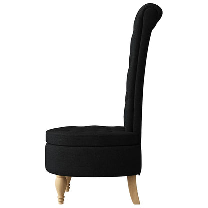 Slipper Stoel Zwart 56,5 x 70 x 110 cm Stof