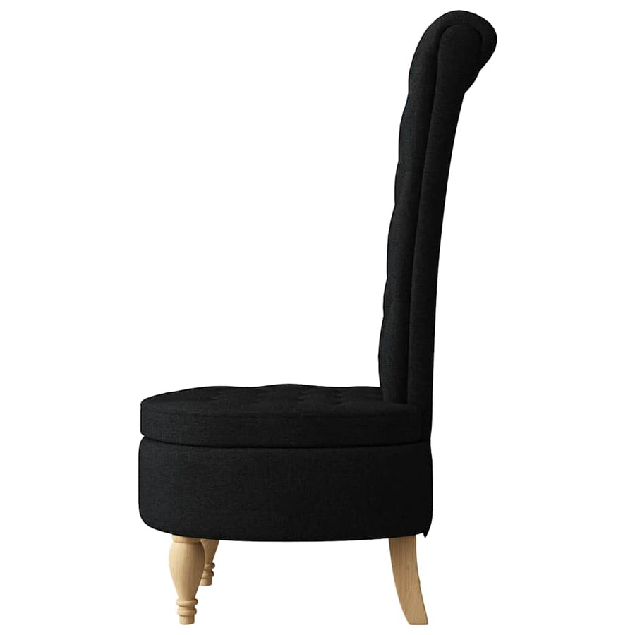 Slipper Stoel Zwart 56,5 x 70 x 110 cm Stof