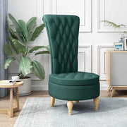 Fauteuil donkergroen 56,5x70x110 cm stof