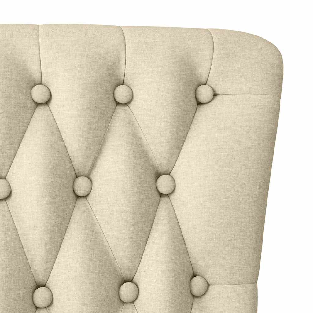 Slipper Stoel Crème 56,5 x 70 x 110 cm Stof