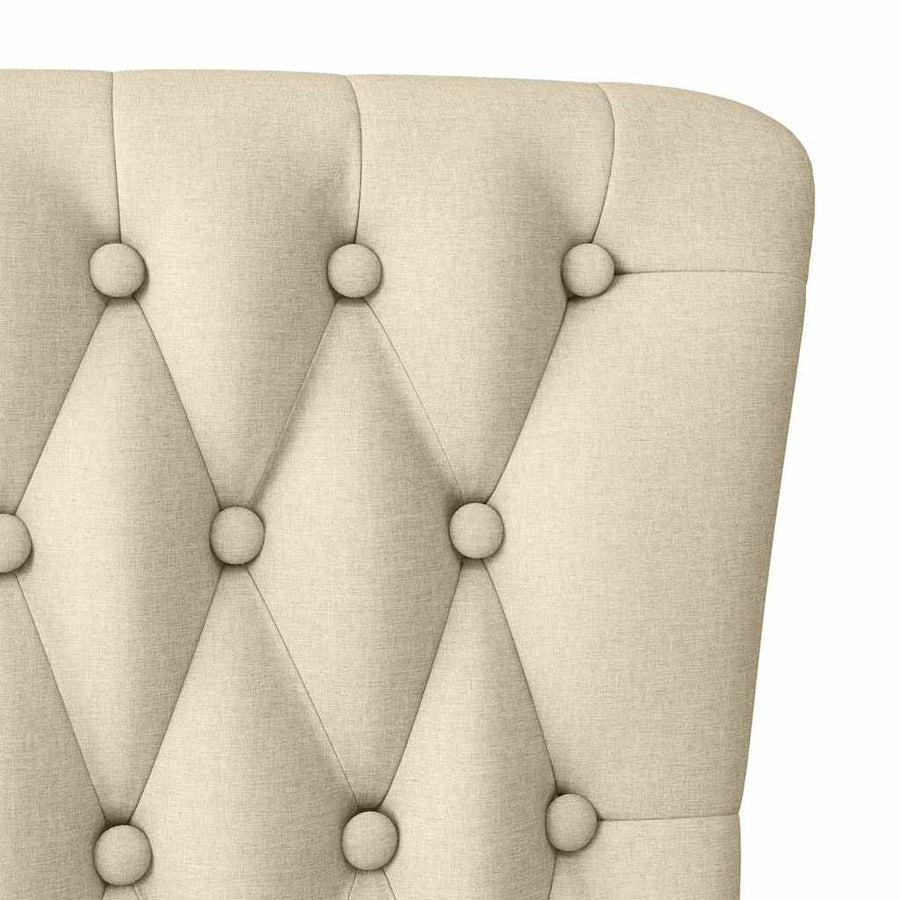 Slipper Stoel Crème 56,5 x 70 x 110 cm Stof